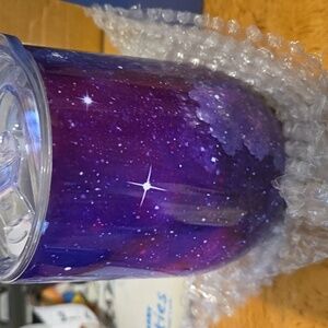 Stemless Wine Tumbler With Lid And 2 Straws, New